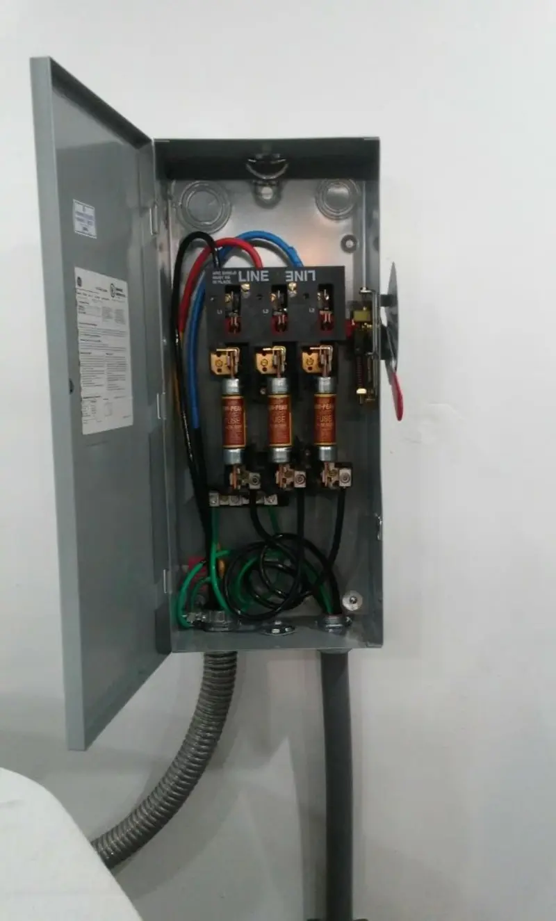 Three-phase disconnect switch installed for Electrical Wiring & Rewiring in South Hill